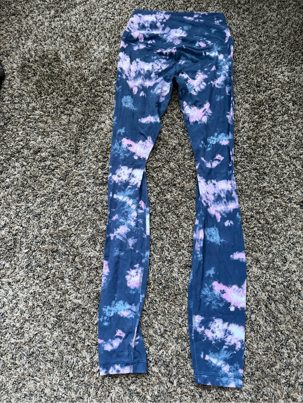 Lululemon align Tie-Dye Leggings with Pink & Light Blue Accents